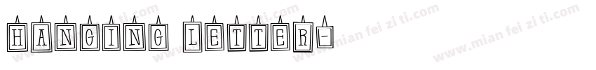 Hanging letter字体转换